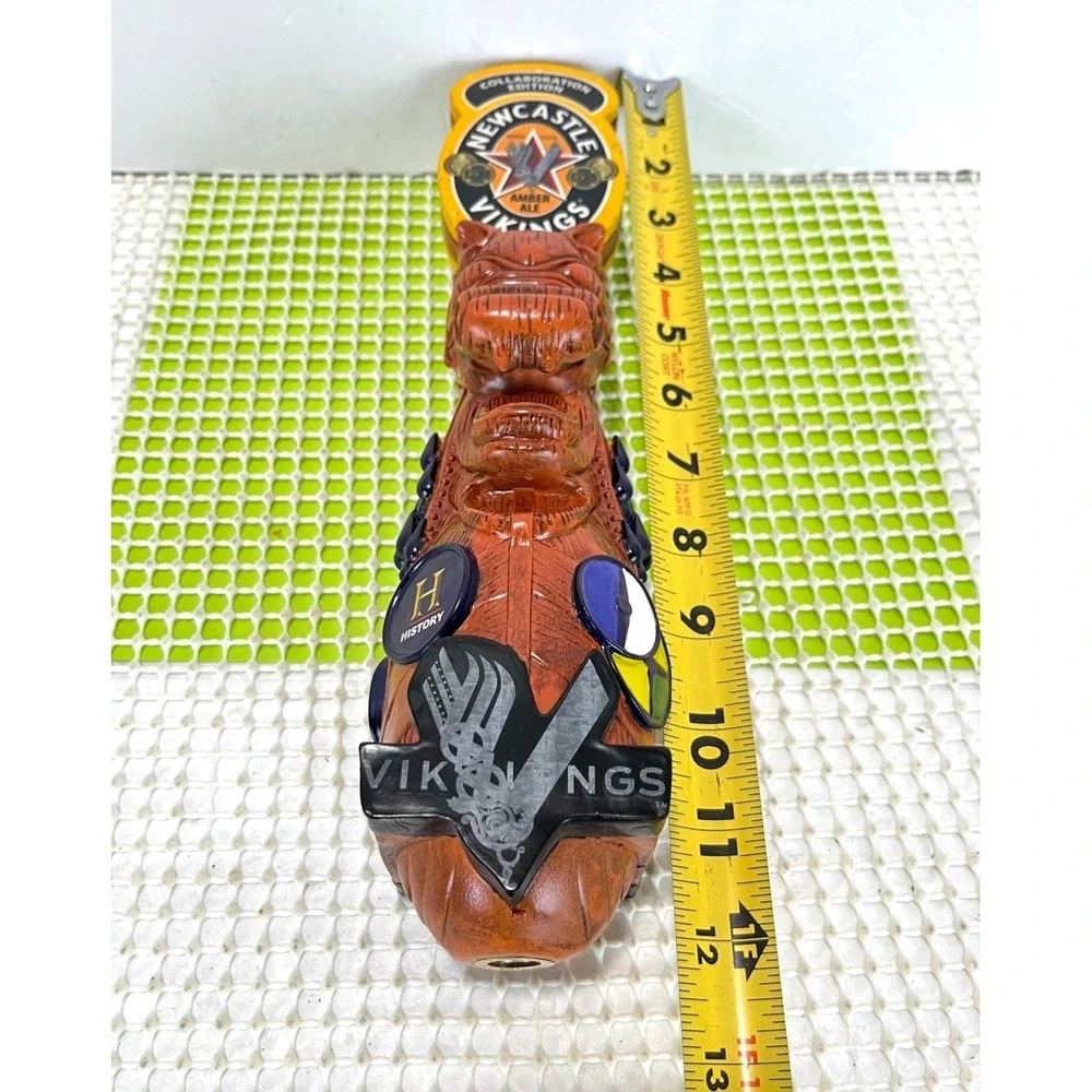 Newcastle Amber Ale Vikings Beer Tap Handle History Channel‎ Collaboration Tiki